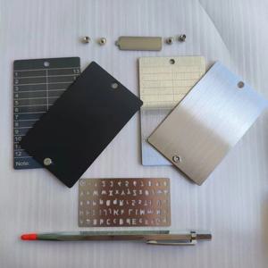 2pcs/set4pcs/set 모든 BIP39와 호환되는 암호화폐 비트코인 ​​비밀번호 저장에 적합한 스테인레스 스틸 콜드 지갑