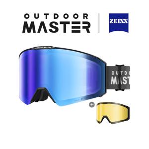 OutdoorMaster Falcon 스키 고글 렌즈 by ZEISS 안개 방지 OTG 스노우보드 고글 마그네틱 교환 가능