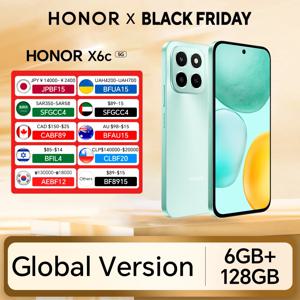 새로운 HONOR X6c 글로벌 버전 스마트폰 6.61인치 120Hz TFT LCD 화면 50MP 메인 카메라 5300mAh 35W 슈퍼차지 SD 카드 MagicOS 9.0