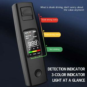 휴대용 알코올 테스터 전문가용 고감도 음주측정기 디지털 알코올 테스터 타입-C 충전