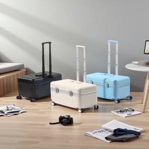 20인치 알루미늄 합금 프레임 여행 가방 TSA 세관 비밀번호 잠금장치 ABS+PC 소재 유니버설 휠 오픈 상단 커버 보딩 케이스