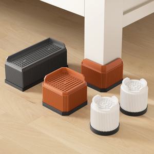 높이 조절 가능한 원형 가구 받침대: 소파 및 커피 테이블 다리 보호용, 고하중 지지, 삼중 미끄럼 방지