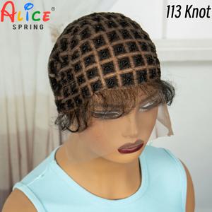 Knotless Box Braid Making Sew In Crochet Braids 캡 가발 풀 레이스 땋은 가발 모자 흑인 여성을 위한 베이비 헤어가 있는 땋은 가발
