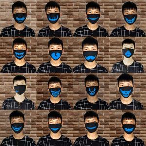 멀티 사용 빛나는 액세서리 성인 할로윈 해골 마스크 마스크 스켈레톤 PM2.5 방진 해골 하프 페이스 마스크 코스프레