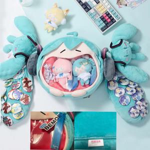 공식 애니메이션 Miku Itabag 코스프레 하츠네 Ita 가방 플러시 배낭 여성 DIY 가방 학교 학생 남성 벨벳 크로스 바디 숄더 백