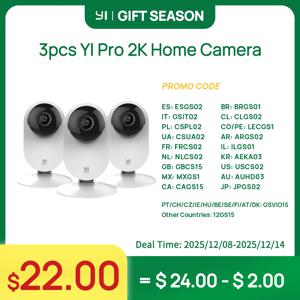 YI 프로 키트 홈 카메라 와이파이 IP 보안 감시 스마트 시스템, 야간 투시경 베이비 모니터, iOS, 안드로이드 앱, 2K, 3 개