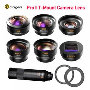 Fotorgear 휴대폰 카메라 렌즈, 프로 ll T 마운트 어안 매크로 광각 인물 렌즈, 아이폰 15, 14/13 시리즈 스마트폰용