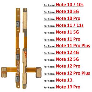 전원 켜기 끄기 버튼 볼륨 키 스위치 Xiaomi Redmi Note 10 10s 11 11s 11E 11T 12 12s 12 13 Pro Plus 4G 5G 용 플렉스 케이블