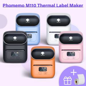 Phomemo M110 열 무선 라벨 프린터 휴대용 블루투스 스티커 미니 프린터 바코드 라벨 메이커 가격 태그 프린터 DIY