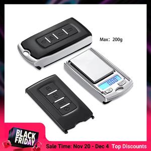 Protable 200g/100g 0.01g 정밀 휴대용 자동차 키 모양 LCD 디스플레이가있는 미니 디지털 포켓 전자 그램 규모