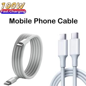 PD 100W 고속 충전 데이터 케이블 휴대용 C타입 퀵차지 3.0 데이터 라인 휴대폰 액세서리 (화웨이, 삼성, 샤오미, 아이폰 15 호환)