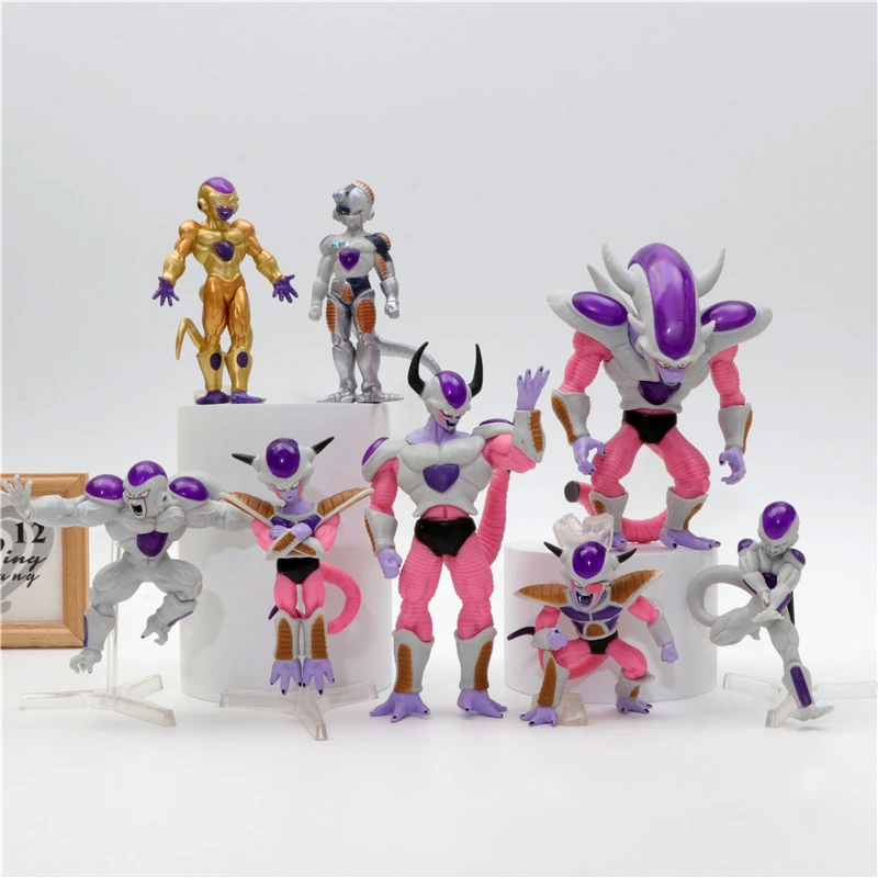 8-12CM 드래곤 볼 Z Frieza 애니메이션 피규어 장난감 Mange Freezer 액션 인형 Pvc 동상 모델 인형 장식 선물 어린이를위한