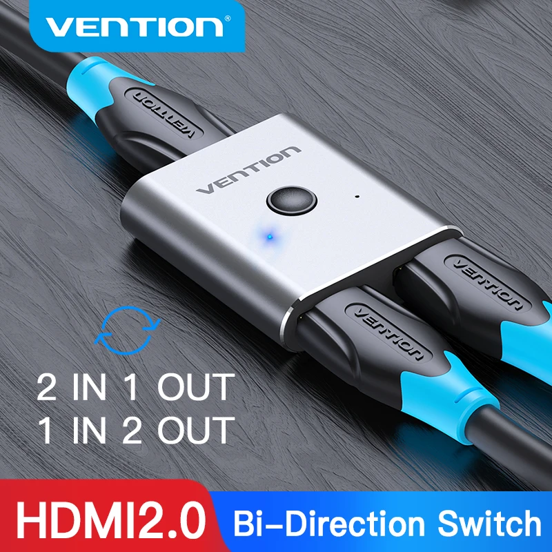 Vention HDMI 스위처 4K 60Hz 양방향 2.0 HDMI 스위치 PS4/5 용 1x2/2x1 어댑터 Xiaomi TV Box 8K HDMI 2.1 분배기