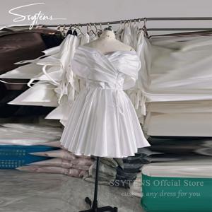 빨간색 짧은 무도회 파티 드레스, 맞춤형 새틴 미니 공식 행사 이브닝 가운, 축제 졸업 미니 이벤트 원피스