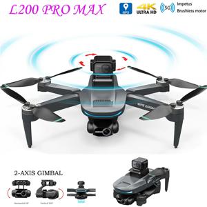 드론 L200 PRO MAX GPS 2축 짐벌 전문가용 손떨림 방지 4K HD 카메라 FPV 드론 360 °   장애물 회피 쿼드콥터 장난감