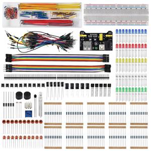 DIY 전자 부품 모듬 키트, 아두이노, 브레드보드 830 포인트, LED, 점퍼 와이어, 저항기, 커패시터