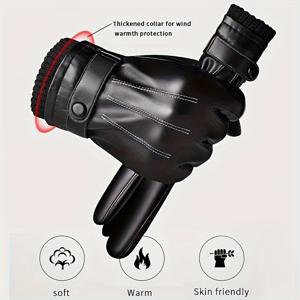 남성용 겨울 장갑 정품 가죽 장갑 야외 사이클링 블랙 진짜 양피 따뜻한 운전 오토바이 장갑 유지