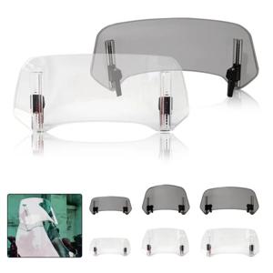 범용 오토바이 앞 유리 확장 조절 가능한 스포일러 클램프 온 윈드 스크린 디플렉터 모든 오토바이 부품에 적합