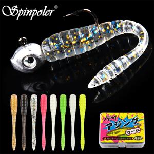 Spinpoler 4.8cm Ajing 소프트 낚시 미끼 미니 플라스틱 미끼 Tpr Rockfishing 스트림 강 바다 작은 프레데터 드롭 샷 태클