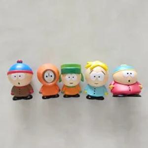 6cm 5개 세트 사우던 파크 액션 피규어 장난감 스탠 에릭 창의적인 오스트랄리아 파크 인형 어린이 선물 홈 장식 모델