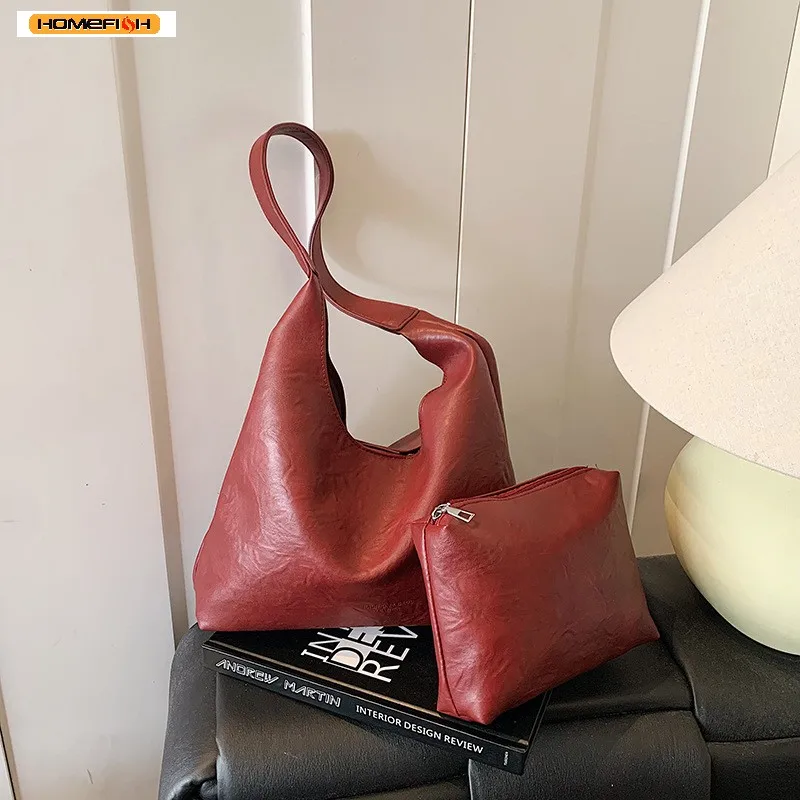 홈피쉬 뉴 토트백 100 핸드 빌 오브 레이딩 숄더 여성 가방 레트로 심플 대형 가방 토트백