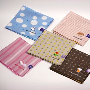 쿨파 28cm 이중 레이어 면 땀 흡수 손수건 일본 공예 자수 프린트 땀 닦기용 휴대용 타월