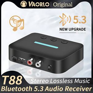 USB Bluetooth 5.3 오디오 수신기 어댑터 무선 스테레오 음악 3.5mm AUX R/L RCA 데스크탑 스피커 앰프 용 U 디스크 재생 지원