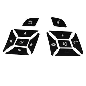 메르세데스 벤츠 A B C E Ml Gl Cla Gla Glk Sl 클래스 W176 W212 W204 용 블랙 스티어링 휠 버튼 스위치 트림 커버 스티커