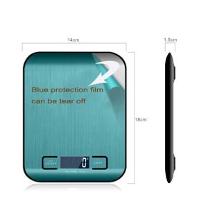 전자 디지털 저울 5kg 10kg 1g 무게 규모 스테인레스 스틸 식품 저울 측정 도구 LED 디스플레이 주방 규모 블랙
