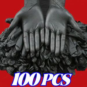 일회용 검은 PVC 장갑 식품 가공용 높은 탄력성 부드러운 산성 알칼리 장갑 가정용 청소 미용실