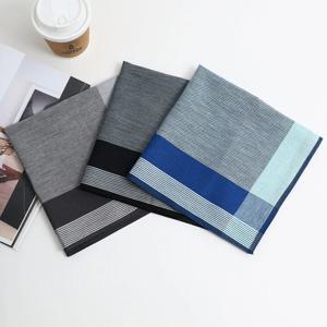 남성용 손수건 3팩, 면사 염색 격자 무늬 손수건, 부드럽고 편안한 땀 닦는 손수건, 신사 플랩 포켓 팬츠 사각형, 신랑 선물, 훌륭한 선물, 결혼 용품