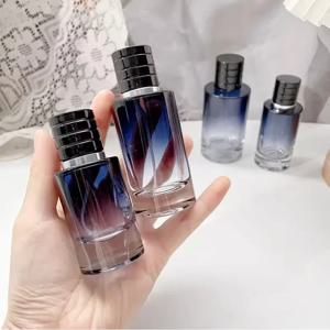 1Pcs 30ml-100ml 그라디언트 색상 휴대용 유리 리필 형 향수 병 화장품 용기 분무기 분무기 여행 화장품 도구