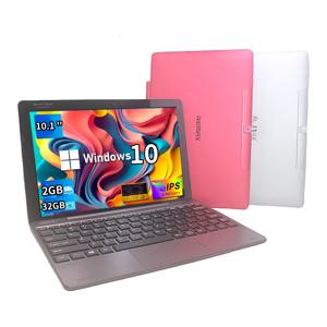 10.1인치 64비트 Remax Windows 10 태블릿 PC 2GB RAM 32GB ROM(도킹 키보드 포함) WIFI 듀얼 카메라 쿼드 코어 미니 HDMI 호환