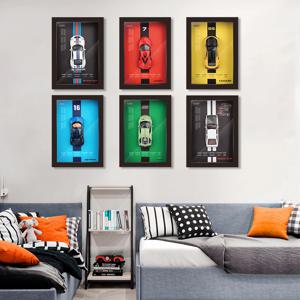 1/32 사진 프레임 버전 합금 금속 스포츠카 모델 시뮬레이션 3D 레이싱 자동차 매달려 그림 컬렉션 어린이 선물 장식