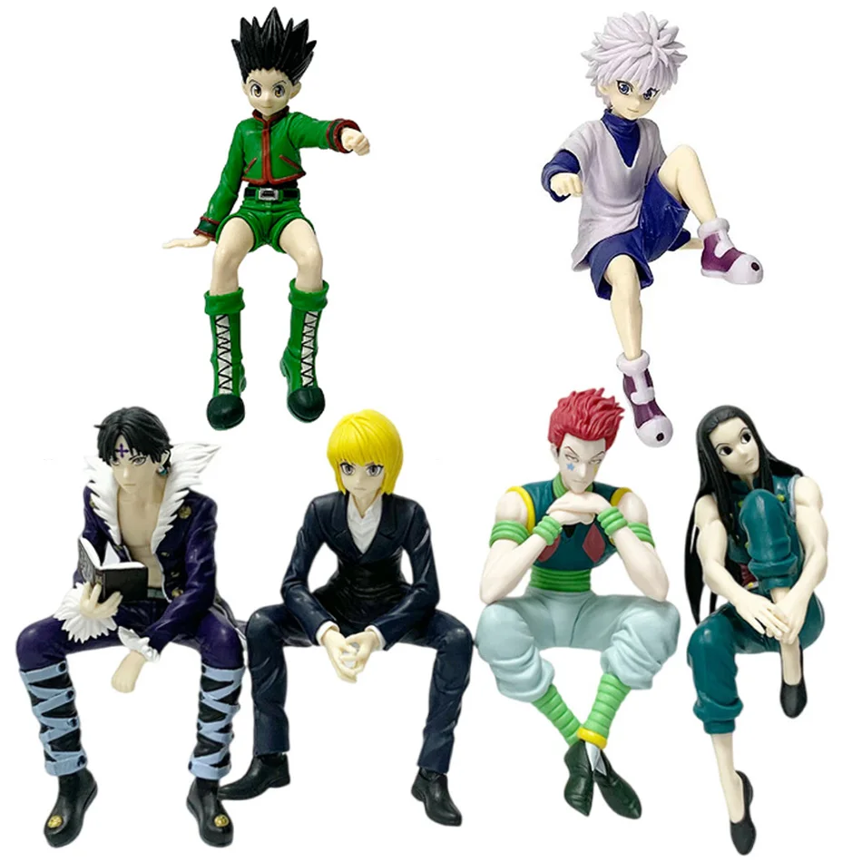 11.5-14cm Hunter×Hunter 애니메이션 피규어 Kurapika 액션 피규어 Chrollo Illumi Hisoka 입상 컬렉션 국수 스토퍼 모델 완구
