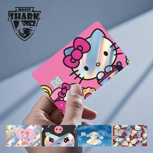 뜨거운 판매 헬로 키티 쿠로미 홀로그램 레이저 시니 필름 스킨 커버 스티커 직불 신용 카드 은행 카드