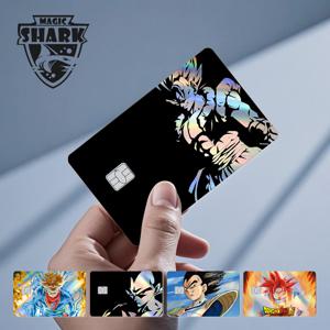 매직 샤크 손오공 베지터 쿨 샤이니 홀로그램 레이저 신용 카드 스티커 필름 전면 스킨 커버