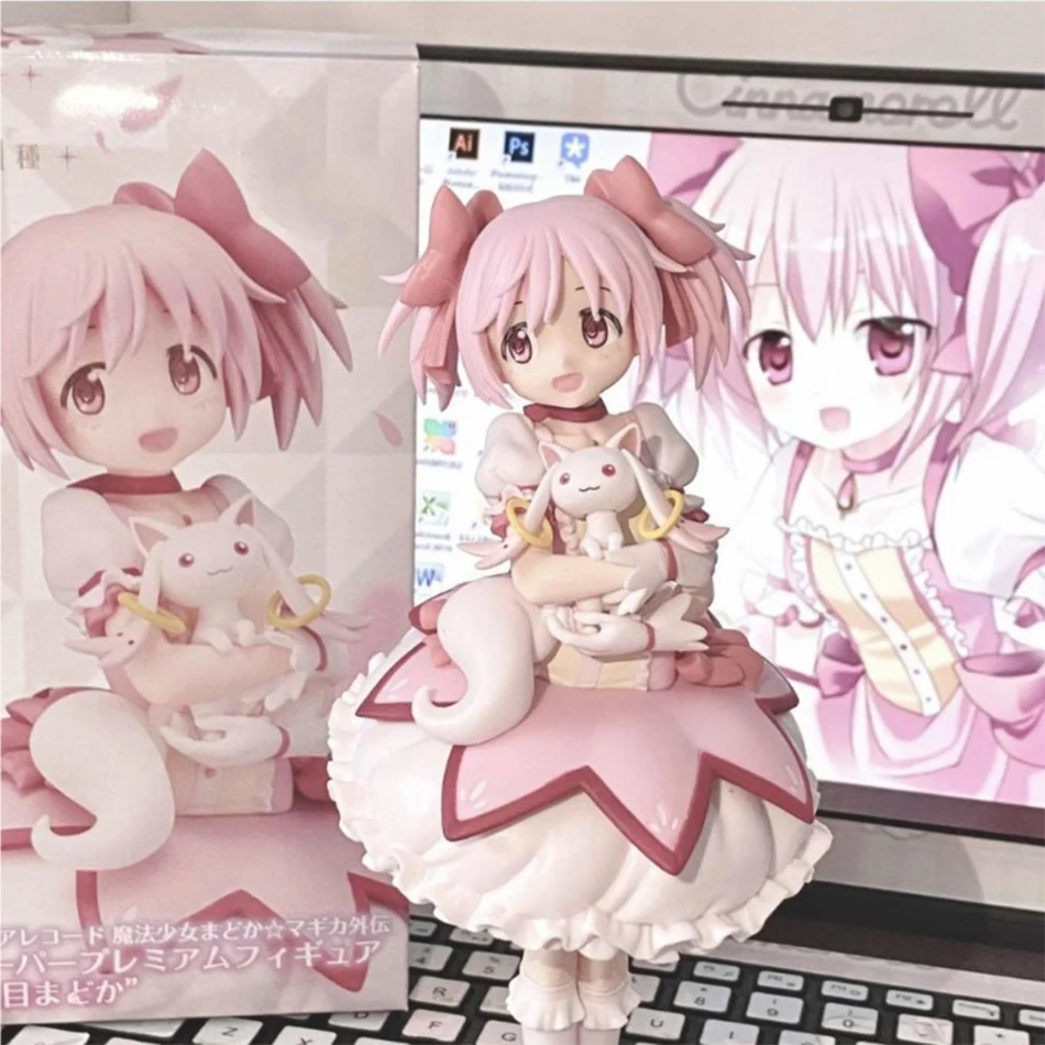 18CM 마법 소녀 마도카 Magica Aniem 그림 Kaname Madoka 마법 소녀 PVC 애니메이션 액션 피규어 모델 애니메이션 만화 모델 장난감 선물