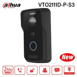 Dahua 2MP 초인종 카메라 VTO2111D-P-S3 IP 비디오 인터콤은 카드 앱 잠금 해제 PoE 전체 디지털 H.265 2025 최신 버전을 지원합니다.