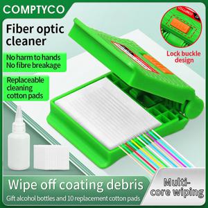 COMPTYCO A-07 광섬유 코어 닦기 청소 도구 광섬유 클리너(클리너 포함) 면/알코올 보관 병(빈 병)