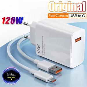 Xiaomi Original 120W 초고속 충전기 QC 5.0 EU 플러그 6A 유형 C 케이블, IPhone Pro Max 삼성 급속 충전 어댑터 2025
