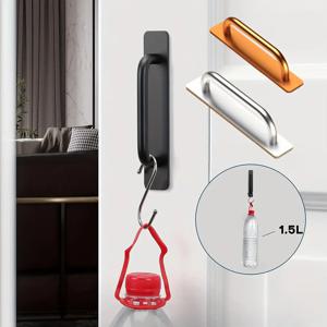 셀프 스틱 인스턴트 캐비닛 서랍 손잡이 - 5.8인치 스테인레스 스틸 접착식 도어 손잡이, 드릴링 없음 디자인