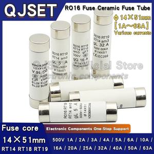 5Pcs R016 14x51 속효성 세라믹 퓨즈 14*51mm 퓨즈 500V 1A 2A 3A 4A 5A 6A 10A 16A 20A 25A 32A 40A 50A 63A RO16 RT14 RT18 RT19