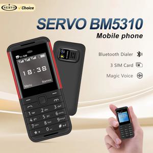 SERVO BM5310 미니 휴대 전화 3 SIM 대기 매직 음성 통화 녹음 블루투스 다이얼러 단축 다이얼 1.33 