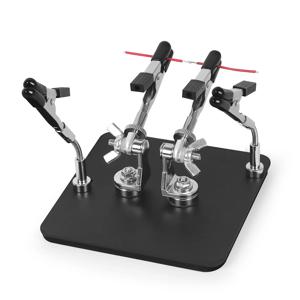 NEWACALOX 미니 용접 작업대 납땜 세 번째 돕는 손 자기 플렉스 암 맞춤형 악어 클립 전자 수리 도구