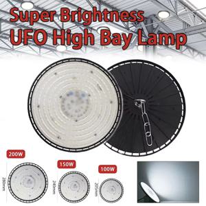100-200W LED 산업용 UFO 하이베이 램프 초고휘도 내구성 작업장 창고 공장 실내 조명 방수 샹들리에