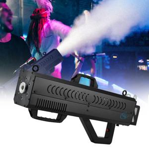 휴대용 1500W RGB LED 제트 FX 스모크 건 강력한 출력 에어 컬럼 DJ 라이트 캐논 포그 스프레이 머신 무대 웨딩용