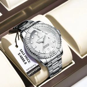 포에다가 명품 밀리터리 남성용 시계 방수 야광 날짜 표시 스테인리스 스틸 시계 고품질 비즈니스 남성용 쿼츠 시계