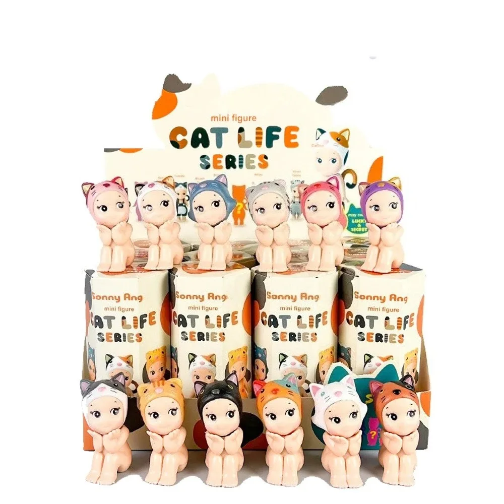 1-12개 세트 엔젤 히퍼스 랜덤 블라인드 박스 앉은 자세 애니메이션 피규어 장식 장난감 어린이 생일 선물용