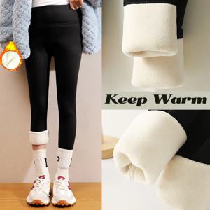 벨벳 겨울 레깅스 여성 솔리드 컬러 두꺼운 바지 따뜻한 벨벳 하이 웨이스트 솔리드 컬러 야외 캐주얼 클래식 레깅스